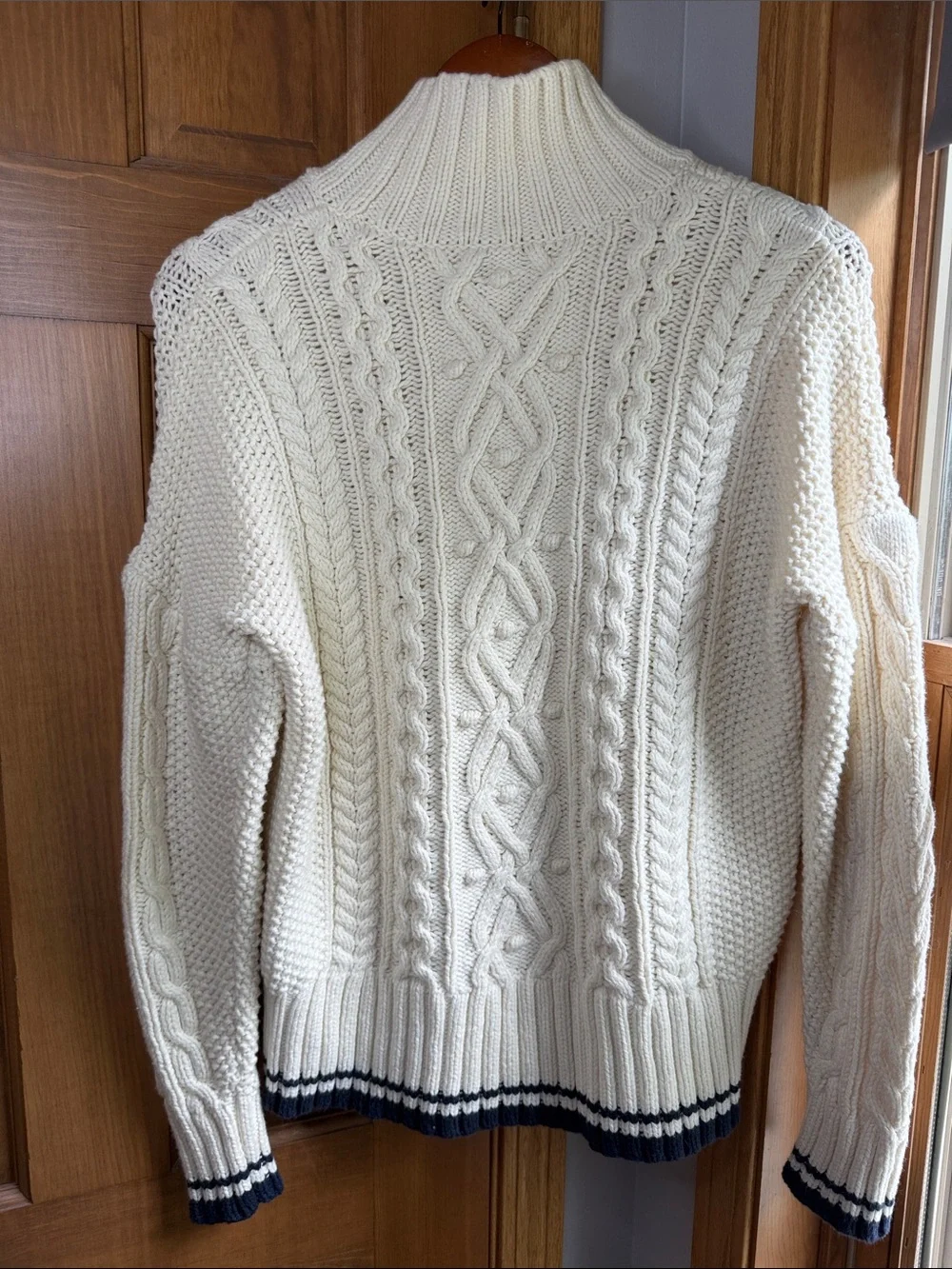 Vineyard Vines Tipped Island Fisherman Mock Neck Sweater Women’s Small - Picture 7 of 9
